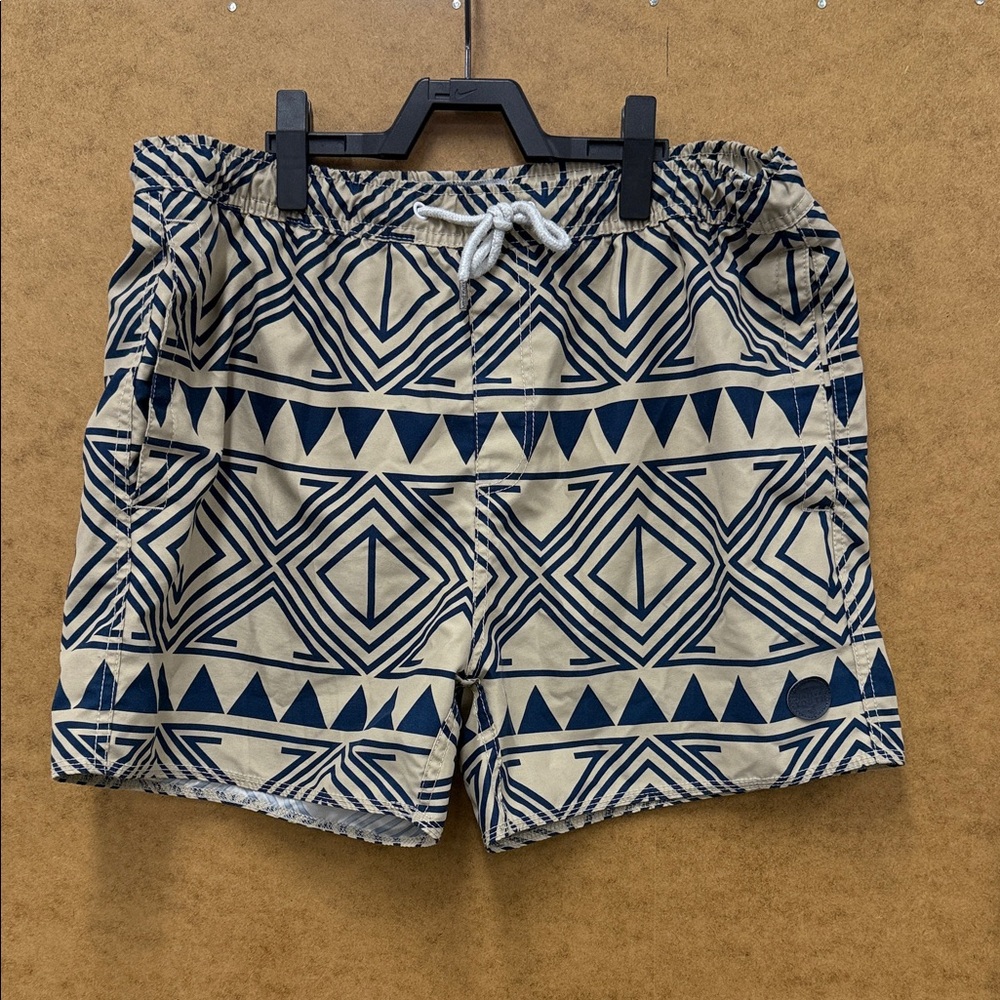 Geometric Native Youth Patterned Swim Shorts